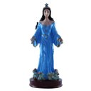 Ver imagem 1 de Escultura Orixá Iemanjá Umbanda Azul Claro em Resina 15 cm