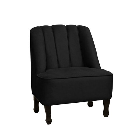 Poltrona Decorativa Teles P/ Sala Escritório Recepção - Lobo Shopp:preto