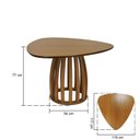 Ver imagem 2 de Mesa de Jantar Armonia Tampo Triangular 119x117cm Base Redonda - Amêndoa -tampo Triangular 119x117cm