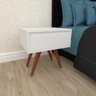 Mesa de Cabeceira Gaveta Branco 4 Pés Inc Madeira Mogno Mpcb08 - 1