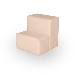 Kit Pedicure Cadeira Poltrona Escada Completo Corano Bege - 4