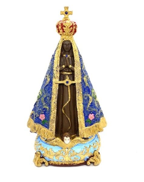 Nossa Senhora Aparecida Barroco Escultura em Resina 30 cm