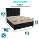 Ver imagem 3 de Kit Cama Box Bau + Cabeceira + Colchão Casal D33 - Maxsono - Paropas