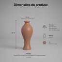 Ver imagem 3 de Vaso California Pequeno Decorativo de Cerâmica para Sala e Mesa Mocha Mousse