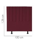 Ver imagem 3 de Cabeceira Estofada Solteiro 100CM Sophia Suede Bordo - D A DECOR D&A Decor
