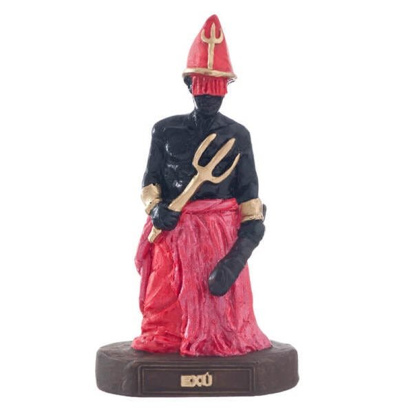 Escultura Orixá Exú em Resina 10 cm | MadeiraMadeira
