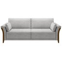 Ver mais imagens de Kit Sofá Living 3 Lugares e Poltrona 102cm Pés Madeira Roya M22 Veludo Cinza - Mpozenato