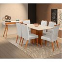 Ver imagem 1 de Mesa de jantar + 6 cadeiras Milão Tampo 160 cm C 13