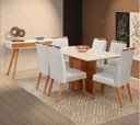 Ver imagem 1 de Mesa de jantar + 6 cadeiras Milão Tampo 160 cm C 13