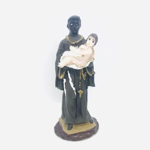 Imagem São Benedito em Resina 7 cm