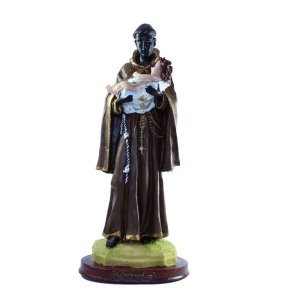 Imagem São Benedito em Resina 28 cm