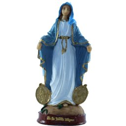 Imagem Nossa Senhora da Medalha Milagrosa em Resina 14 cm - 1