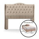 Ver imagem 7 de Cabeceira Estofada 1.95 para Cama Box King Capitonê Dubai Suede Cappuccino - Lh Móveis