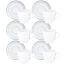 Ver imagem 1 de Conjunto 12 Peças Xícaras e Pires de Chá em Porcelana 200ml
