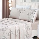 Ver imagem 2 de Jogo Cama Lençol Casa Scarpa Santorini Casal Padrão Estampa Florida Percal 300 Fios 4 Peças -