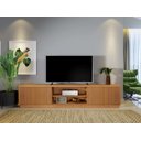 Ver imagem 1 de Rack para Tv até 75 Polegadas Valencia 2 Portas Ripadas 1,80 Cm Cor Naturalli