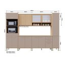 Ver imagem 4 de Cozinha Completa 100 Mdf 6 Peças com Tampo e Espaço Forno e Micro-ondas 310cm Duna Luciane Móveis