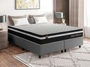 Ver imagem 1 de Conjunto Cama Box Super King c/ Molas Ensacadas Durham Cinza 193x203x60