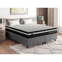Ver imagem 2 de Conjunto Cama Box Super King c/ Molas Ensacadas Durham Cinza 193x203x60