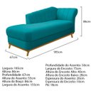Ver imagem 4 de Kit Diva Recamier Vanessa 185cm Lado Esquerdo e 02 Poltronas Laura Suede - Doce Sonho Móveis RECAMIE