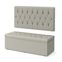Ver imagem 2 de Kit Painel Centaurus 200 e Calçadeira Sagitarius Couro Aradecor