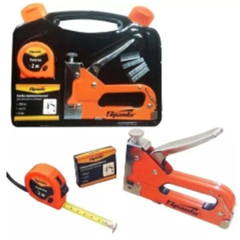 Kit Ferramenta Jogo Grampeador Grampos Utilização Universal