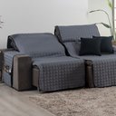 Ver imagem 2 de Protetor de Sofá Retrátil Shield Hipercal 400 Fios Dupla Face 2,20m - Cinza/preto Mr Enxovais Retrat