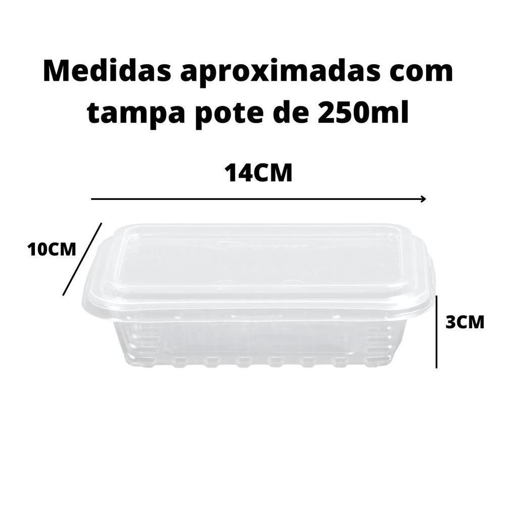 Pote Marmita Descartável 250ml Freezer Micro-ondas Comida - 7