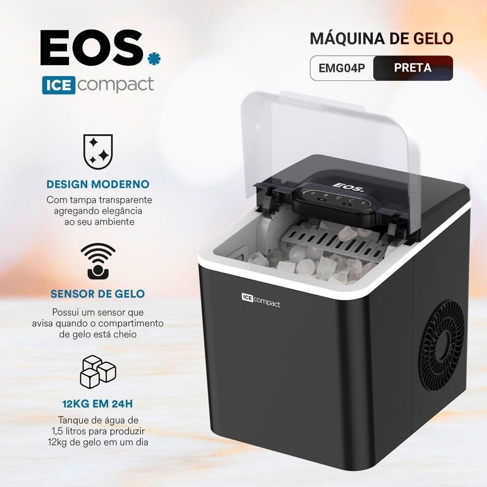 Máquina de Gelo 12kg EOS Ice Compact EMG04P Preto 220V - 5