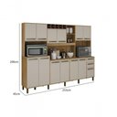 Ver imagem 3 de Armario 13 Portas 2 Gavetas 5 Nichos Cinamomo/off White