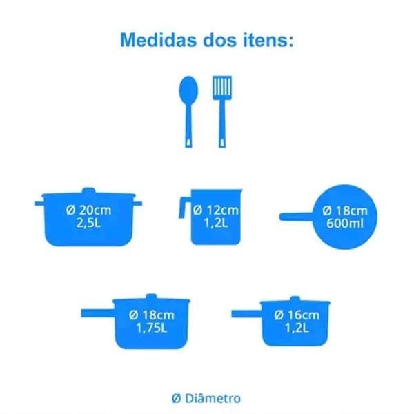 Jogo De Panelas Antiaderente Cacau 7 Peças - Brinox fendi - 3