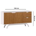 Ver imagem 5 de Cristaleira e Aparador Buffet Vicenza Off White Ype – New Ceval
