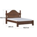 Ver imagem 2 de Cama Casal Clássica 1,40 Linha Ouro Madeira Maciça 2259wn Café Finestra