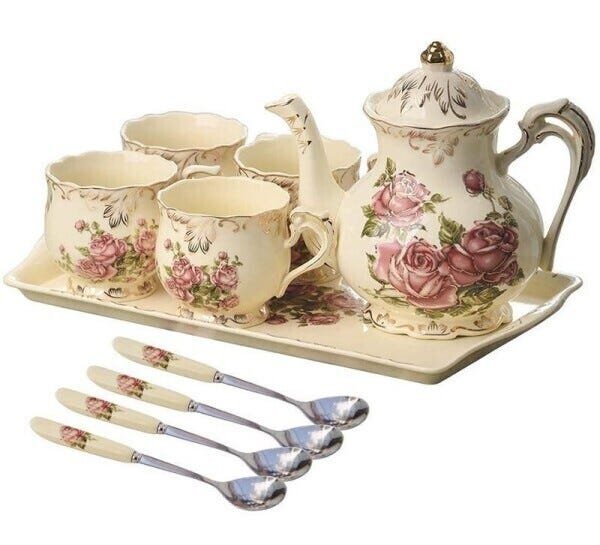 Conjunto britânico, estilo europeu mãe e criança pote, jogo de chá, bule,  presente, xícara de café