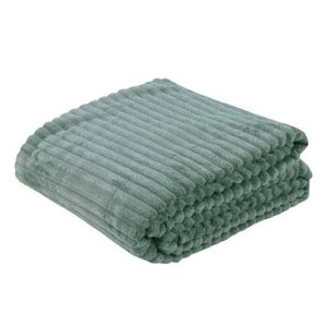 Cobertor Manta Casal Soft Canelada 2,20m X 1,80m Califórnia Cor Verde