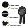 CONJUNTO COMPLETO CAPA DE CHUVA FAIXA REFLETIVA JAQUETA IMPERMEAVEL MOTO - 5
