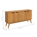 Ver imagem 2 de Buffet Atena 4 Portas sem Gavetas MDF 160cm Cinamomo Casah