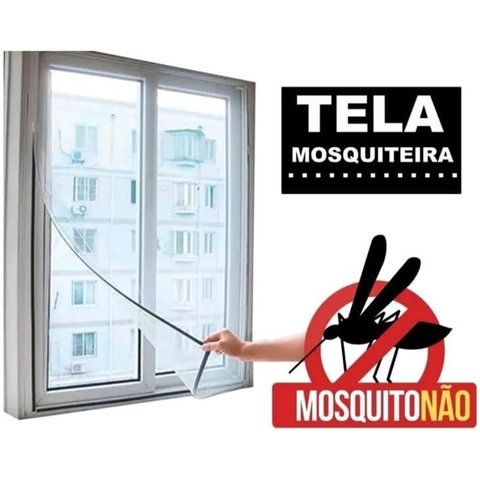 Super Tela Micro Trama Mosquiteira Removivel Janela 150x180