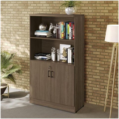 Armário Estante 2 Portas Com Chave Versatile Munique 91cm