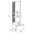 Ver imagem 5 de Módulo Lateral com LED 1 Porta 2 Prateleiras Magnata Canela/Gris