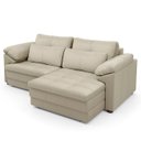 Ver imagem 5 de Sofá Retrátil 2 Lugares para Sala 215cm Dijon Couro Creme S07 - Mpozenato