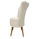 Ver imagem 3 de Kit 2 Cadeiras Decorativa Pétala Veludo Premium Pés Retrô Palito Sala e Quarto Bege