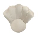 Ver imagem 4 de Kit 2 Cadeiras Decorativa Pétala Veludo Premium Pés Retrô Palito Sala e Quarto Bege