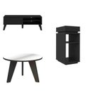 Ver imagem 2 de Conjunto 3 Peças Sala de Estar Mesa de Apoio Olivia e Mesa de Centro Espanha e Rack Lotus