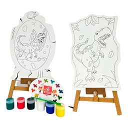 Brinquedo Kit de Pintura Infantil Cavalete Avental Tema:safari2 - 5