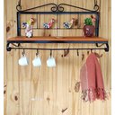Ver imagem 2 de prateleira rústica porta temperos decorativa galinha ferro madeira