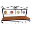 Ver imagem 5 de prateleira rústica porta temperos decorativa galinha ferro madeira