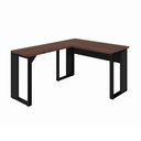 Ver imagem 2 de Escrivaninha em L 120 cm X 150 cm Home Office e Escritório Pés Metal F5 Office Cor:Louro Preto com