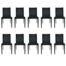 Cadeira Rattan Preta - Kit com 10 - 1