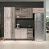 Cozinha Completa 4 Peças Com Paneleiro Condimenteira E Balcão Letícia Somopar Saara/Rustico - 1